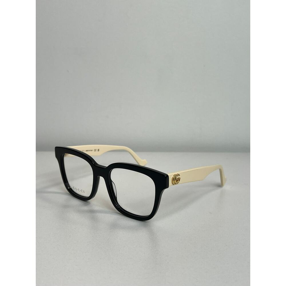 NEW Gucci GG0958O 005 Black Ivory Square Eyeglass Frames - Picture 5 of 9
